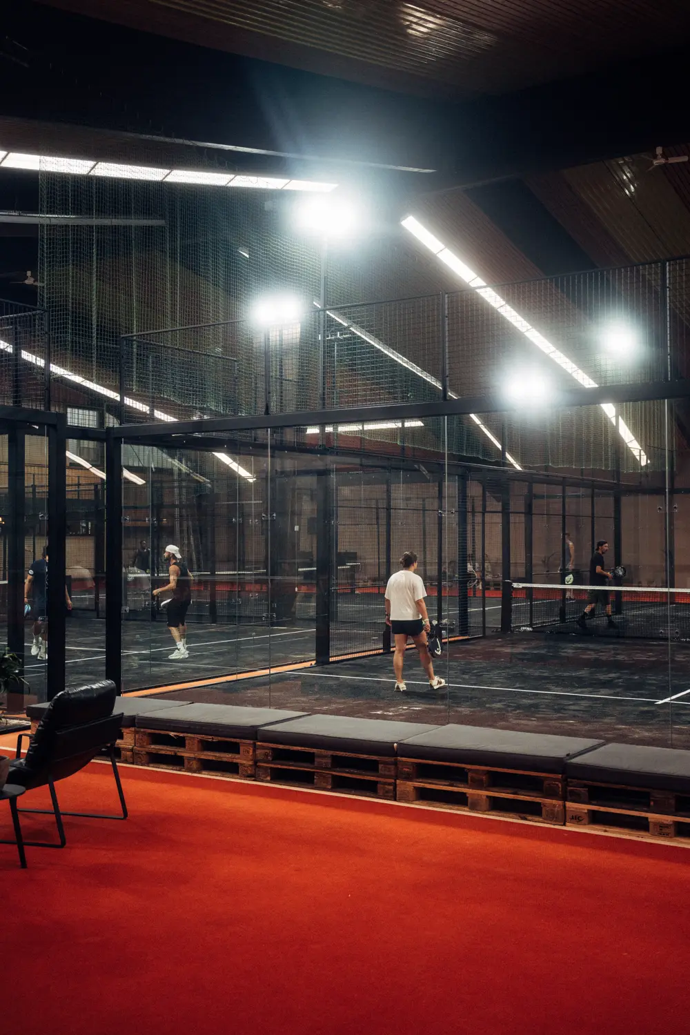 Spieler auf den Courts